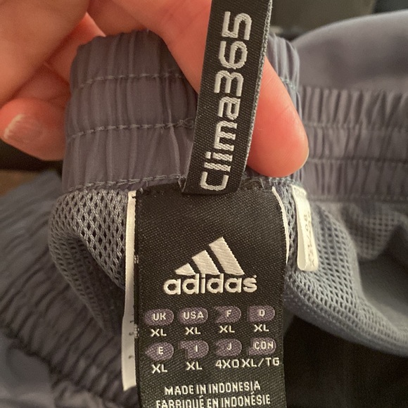 Mens Adidas Track pants. Size XL. Gray pants, orange stripes. - Picture 5 of 6